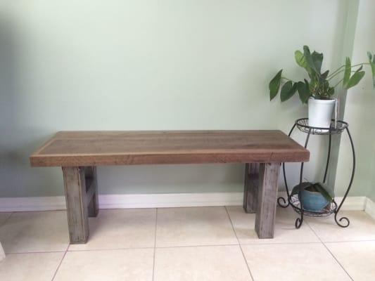 A custom bench by James