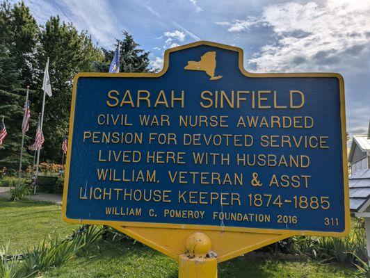 Sarah Sinfield Historical Marker, Dunkirk