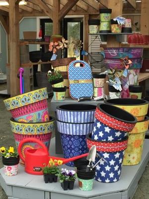 In addition to these fun planters, we also have terra cotta, ceramic, and metal decorative pots.