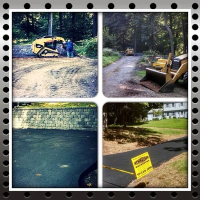 Removing old asphalt and prepping for new !