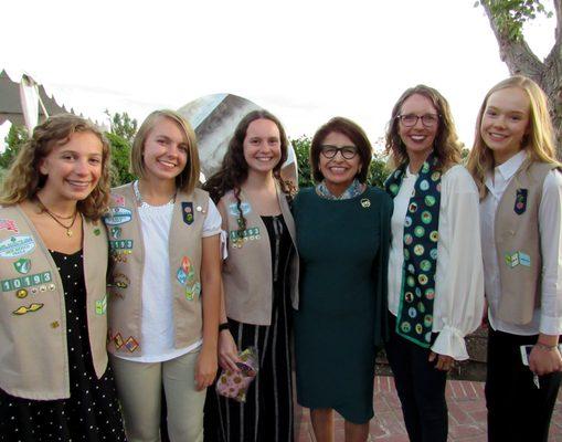 GSUSA CEO Sylvia Acevedo with local Girl Scouts