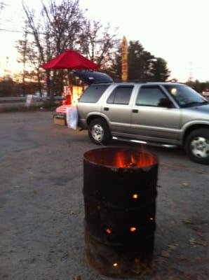 Grab a Hot Dog and hang out by the Fire :)