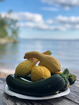 veggies at the lake