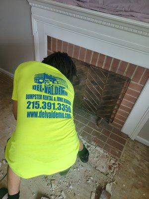 Brick Fireplace Demo