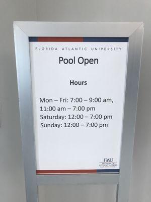 Pool hours!