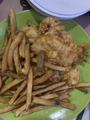 Chicken strips and fries