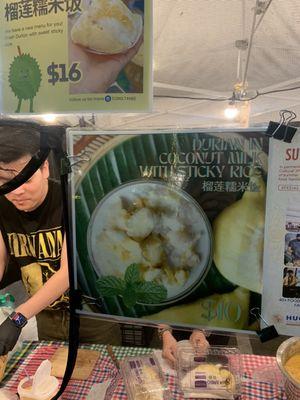 Durian coconut sticky rice