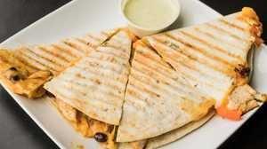 Chicken or Veggie Quesadilla with a touch of Indian Spices