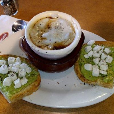 On a budget. Avocado toast plus French onion soup was only about $7.50. It hit the spot.