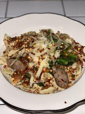 ORECHIETTE WITH SAUSAGE AND BROCCOLI RABE