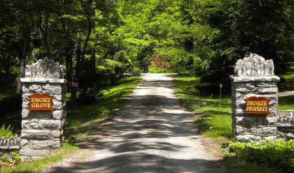 Pathway through the Emory Grove gates