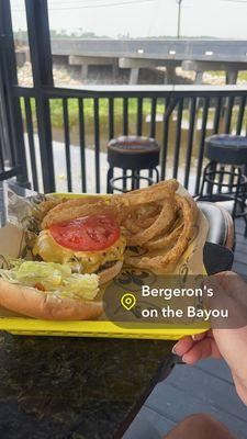 Cheeseburger small onion ring