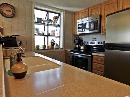 Updated Kitchen and Baths .
 With everything you would need for a comfortable stay.