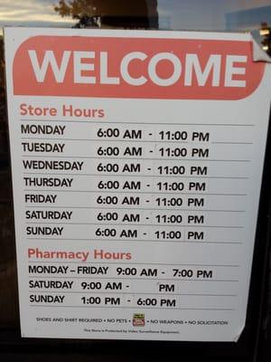 Store hours