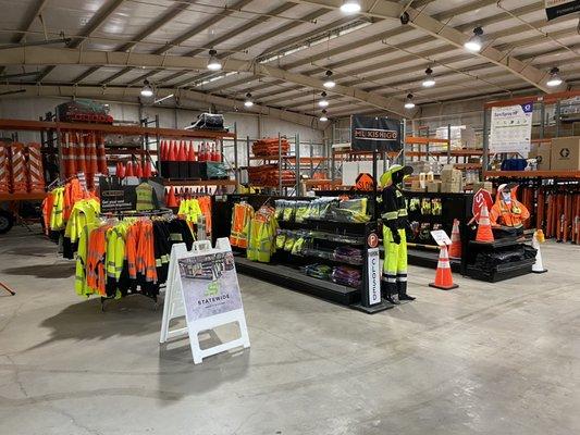 Our showroom filled with all sorts of PPE and safety products.