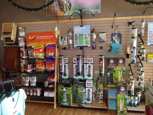 Got Squirrel Problems? We can always help!  Advice, Hot Pepper Foods, Safflower, Baffles, and the Best Squirrel-Proof Feeders on the market.