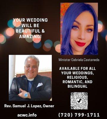 Rev. Sam Lopez & Minister Gabriela Castaneda, Bilingual Wedding Officiants