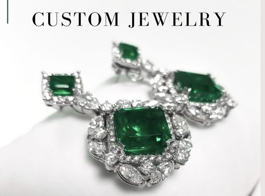 Custom fine jewelry made with our sourced gems or your loose gems.