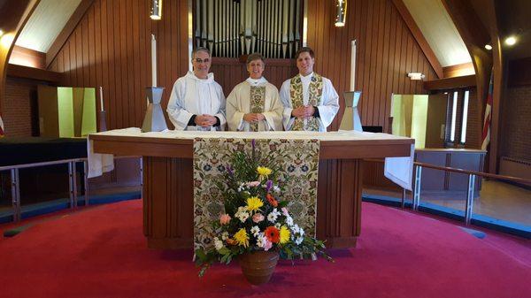 Elizabeth Jameson, Rector Larry Handwert, Assisting Priest Stephen Smith, Associate Rector