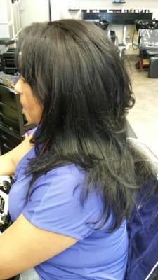 Layered blow out