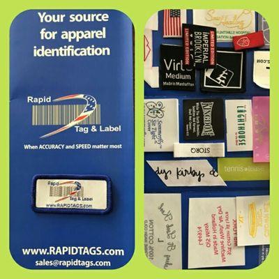 Woven labels, printed labels, heat transfers and custom hangtags.