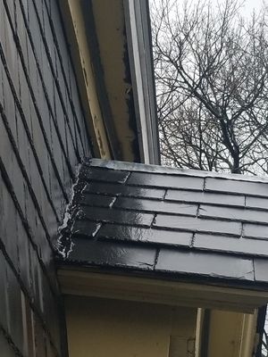 Tar in place of flashing