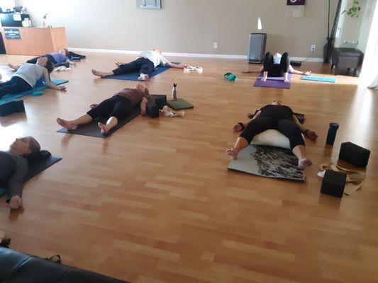 Aah, savasana is always the welcome treat.