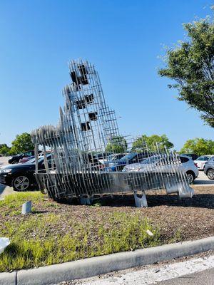 Sculpture outside of Norfolk station