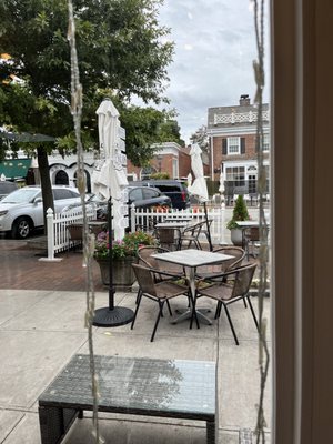 View of outdoor seating