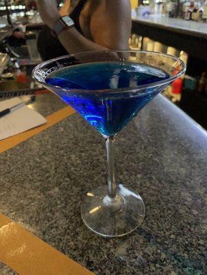 Electric blue martini