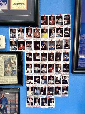 Polaroid wall of some of his customers' coolest in-store pulls! So much cool stuff to look at here on BoxSeat's walls