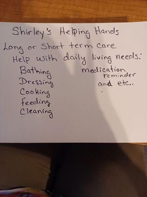 Shirley's Helping Hands