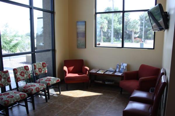 Our comfortable reception and waiting area