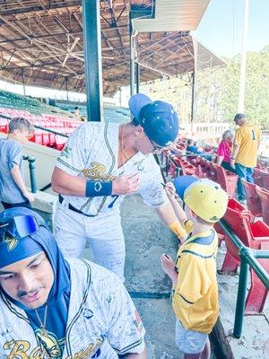 Signing jerseys!