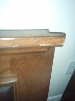 Damaged caused by All Pro Moving and Storage LLC when moving my master bedroom headboard - I recommend that NO ONE USE THEM!