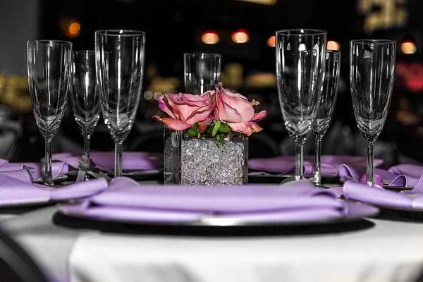 Stunning Table top setup from a wedding reception.