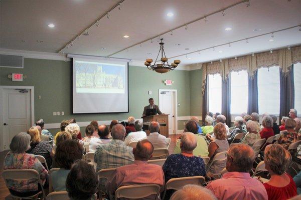 The Old School History Museum fills the room during their quarterly lecture series.