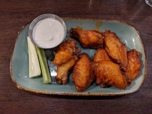 Spicy chicken wings with blue cheese at the Hilton Knxville