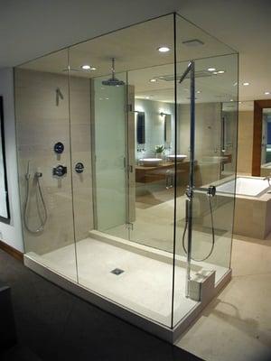 Custom Frameless Shower Enclosure