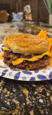 Jalapeño cheddar brisket burger