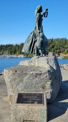 "Lady of the Sea" sculpture, dedicated to families of the Seafarers