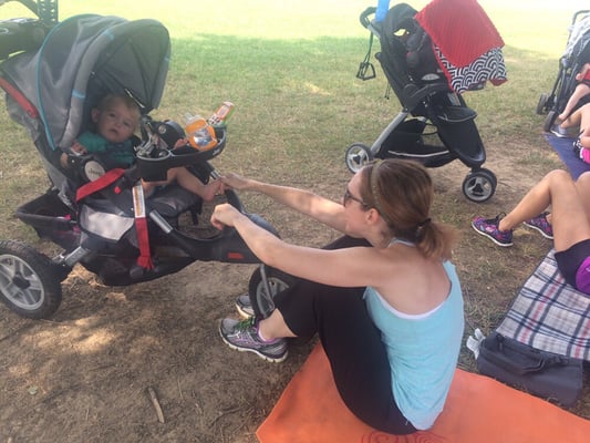 Stroller sit-ups!