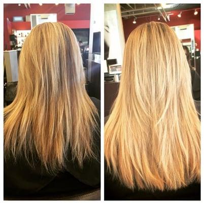 Before and after extensions by Rachel Catlozzi