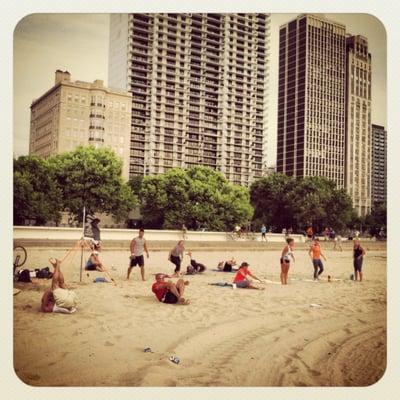 beachFIT class at Oak St. Beach