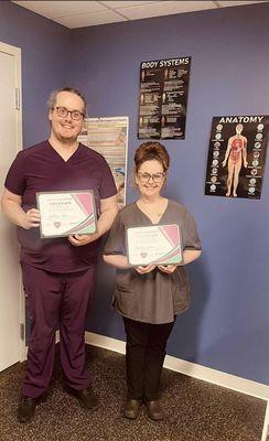 Nurturing Hands Students Received Their Upon Completion Phlebotomy Course.