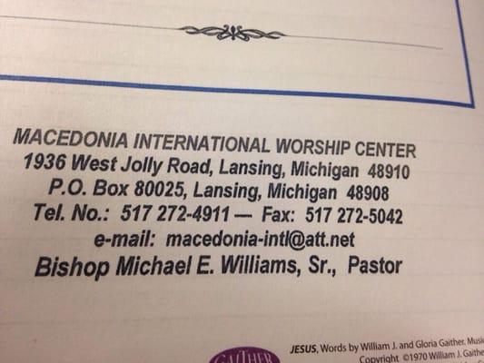 Macedonia International Worship Center