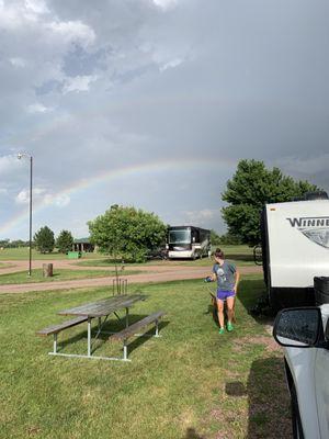 Rainbow after a storm