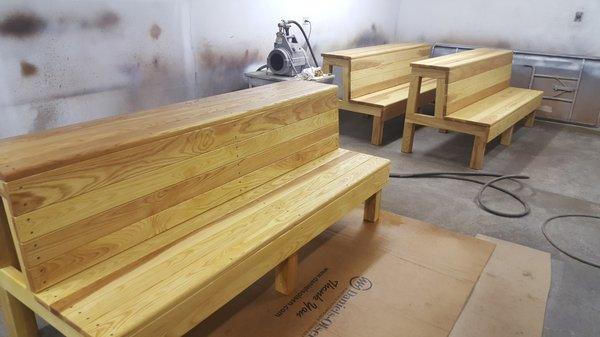 White Ash Dugout Benches