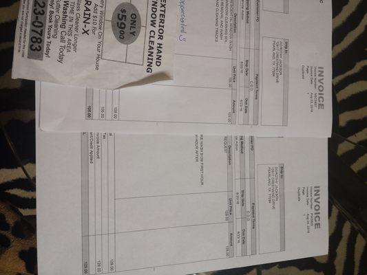 The flyer and my invoices