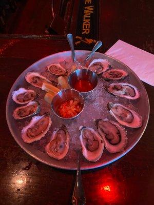 Dozen oysters $1 each at happy hour!